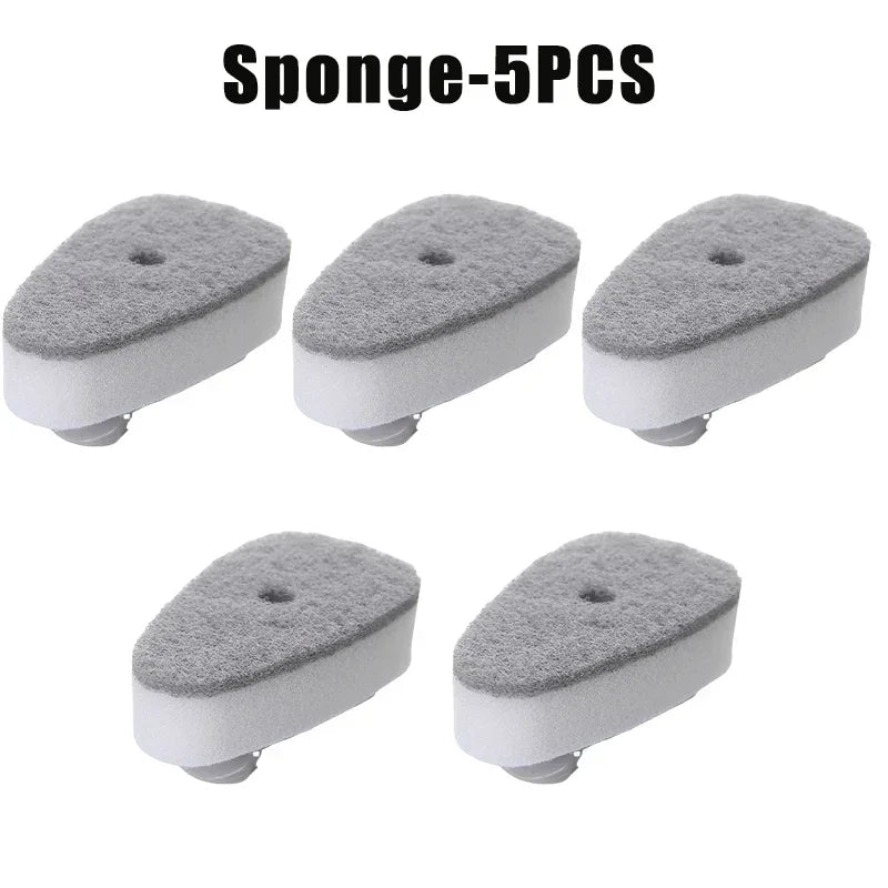 Cepillo de limpieza de cocina 2 en 1 con cabezal extraíble, dispensador de jabón y esponja, juego de cepillos para lavar platos, herramientas de limpieza de cocina