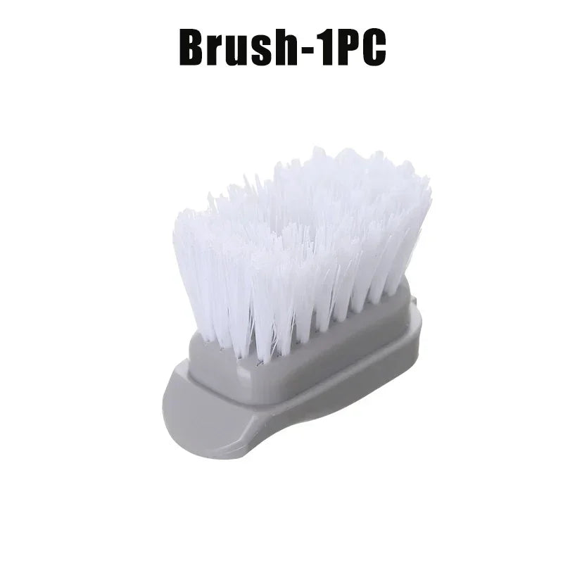 Cepillo de limpieza de cocina 2 en 1 con cabezal extraíble, dispensador de jabón y esponja, juego de cepillos para lavar platos, herramientas de limpieza de cocina