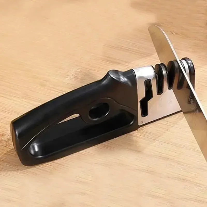 Afilador de cuchillos portátil multifuncional 4 en 1, afilador de cuchillas de acero inoxidable, utensilios de cocina