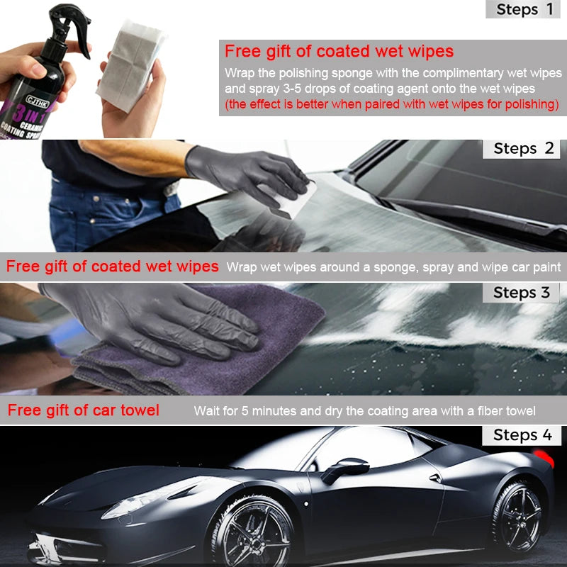 Recubrimiento cerámico nano para automóviles, recubrimiento líquido, capa hidrofóbica de nanocristal, agente de recubrimiento de pintura pulidora, recubrimientos nano para pulir automóviles