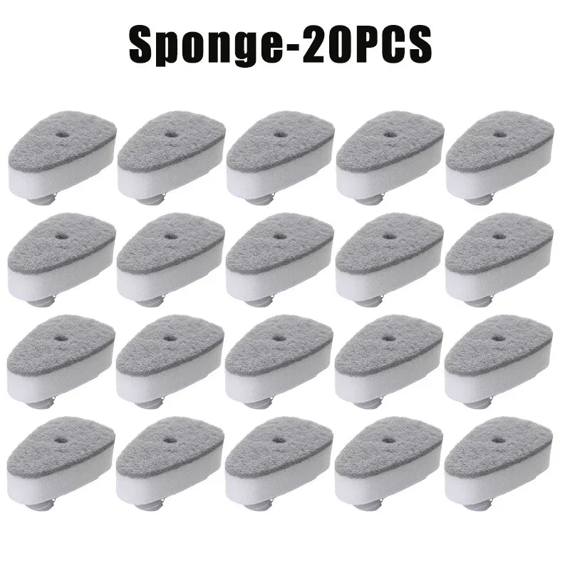 Cepillo de limpieza de cocina 2 en 1 con cabezal extraíble, dispensador de jabón y esponja, juego de cepillos para lavar platos, herramientas de limpieza de cocina