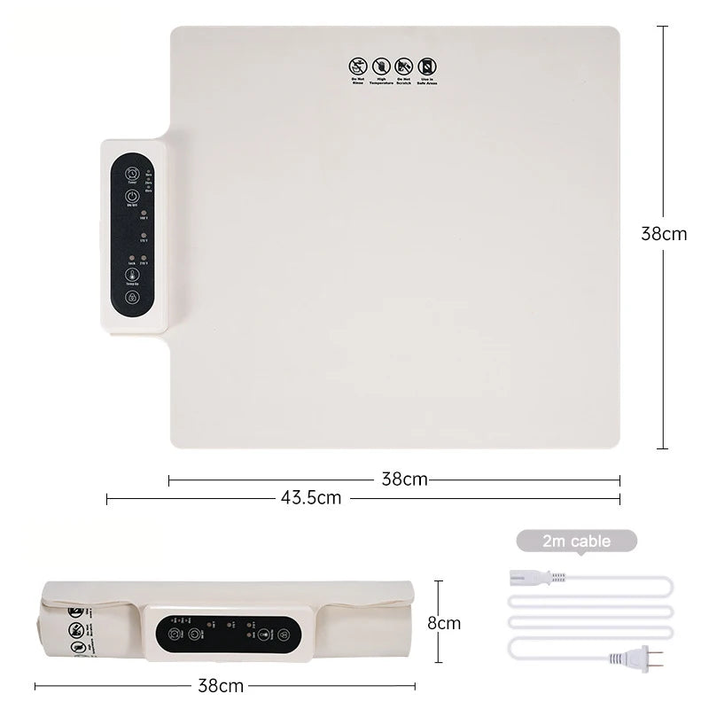 Tapete calentador para alimentos Bandeja calentadora eléctrica para bufés Fiestas y uso diario en el hogar Calentamiento rápido en 10 segundos Diseño portátil Programable