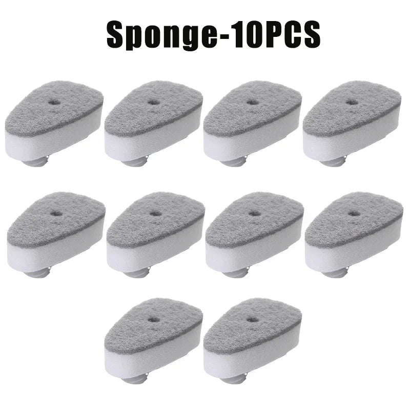 Cepillo de limpieza de cocina 2 en 1 con cabezal extraíble, dispensador de jabón y esponja, juego de cepillos para lavar platos, herramientas de limpieza de cocina